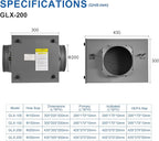 Inline Filter Box 8", 3-Layer Air Filtration Box with High Efficacy HEPA and Carbon Filter, Box Fan Filter for 8 Inch Inline Duct Fan for Whole House and HVAC Ventilation Systems