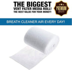 NORTHWEST ENTERPRISES Vent Filters Media Roll, 25ft x 12in x 1/8in Cut to Fit Vent Filters for Home and Business. Electrostatic Air Filter Media Roll for HVAC, AC & Heating, RV's, Mobile Homes & More.
