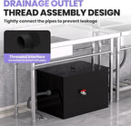 Commercial Grease Interceptor 40 LBS Carbon Steel Grease Trap, 15 GPM Flow Rate Under Sink Style, Dual Filter Tube for Restaurant Home Kitchen Food Processing Wastewater Separation