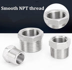 2 Pcs 304 Stainless Steel Reducer Hex Bushing, 1/2" Male NPT to 1/4" Female NPT（ 1/2"MNPT - 1/4"FNPT） Pipe Fitting Hex Bushing, Heavy Duty Pipe Fitting Reducer Adapter (1/2" - 1/4",2pcs)
