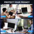 2Pack Magnetic 16 Inch Laptop Privacy Screen 16:10 Aspect Ratio, Removable Anti-Blue/Glare Protector Film, Anti Spy Desktop Security Private Filter 16in
