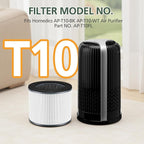 AP-T10FL Replacement Filter for HoMedics AP-T10-BK and AP-T10-WT Air Purifier, 360-Degree Efficient AP-T10 Filter, 2 Pack