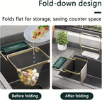 50Pcs Kitchen Residue Mesh Bag Sink Strainer Collapsible Food Catcher Square Bracket Corner Hanging Drain Basket Filter Screen Holder for Waste Green 1pcs