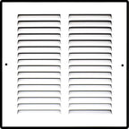 Fits 8x8 Duct Opening | Steel Return Air Grille by Handua | Vent Cover Grill for Sidewall and Ceiling | White | HVAC Cold Air Intake Grille | Outer Dimensions: 9.75"W X 9.75"
