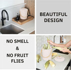 Beautiful Kitchen Compost Bin with Smell Proof Lid - Rust Proof and Odorless Compost Bucket for Your Countertop with No Smell Filters - Easy to Clean 1.1 Gallon Bin Looks Great On Any Kitchen Counter