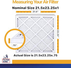 Filter King 21.5x23.25x1 Air Filter | 12-PACK | MERV 13 HVAC Pleated A/C Furnace Filters | MADE IN USA | Actual Size: 21.5 x 23.25 x .75"