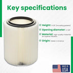 17816-9 -17816 Craftsman & Ridgid Replacement Filter by Kopach, 1 Pack, Original Filter
