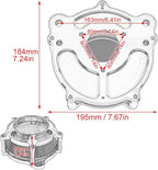 HDBUBALUS Motorcycle Air Filter Cleaner Intake Filter System Kit (C-For Touring Trike 08-16, Softail 16-17,Dyna 17)