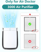 3000 Replacement Filter Compatible with Air Doctor 3000 Air Purifier, 2 Premium Filter,Compare to ADF3001