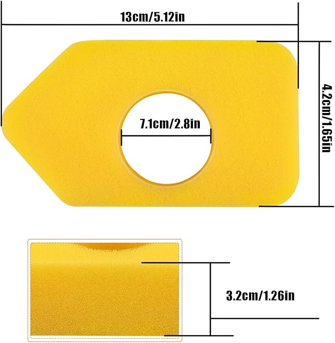 LOCOPOW 2 Pack Air Filter 698369 for BS 4216 5086K 5088 5088H 5099 698369 MTD 490-200-0011 Craftsman SPA8S1062853001
