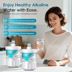 ICEPURE Alkaline 5231JA2002A Refrigerator Water Filter Replacement for LG LT500P, ADQ72910901, GEN11042FR-08, Kenmore 9890, ADQ72910907, LFX25973S, LFX25974ST, 46-9890, LSC27925ST, Enhances PH, 3Pack