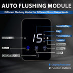 iSpring WSP200ARJ-BP, NSF Certified, Whole House Spin-Down Sediment Water Filter with Bypass, Clear Housing, Jumbo Size, Flushable and Reusable, Touch-Screen Auto Flushing, 4 Modes, 200 Microns