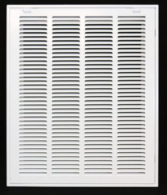 HVAC Premium 16 x 20 Duct Opening Steel Return Air Filter Grille, for 1-inch Filter, Removable Door, Flat Stamped HVAC Vent Cover Grille, Outer Dimensions 18.5 x 22.5