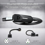 Lectron Bundle - Level 1/2 (12A & 40A) Tesla NACS Portable EV Charger Compatible with All NACS Electric Vehicles & Cabin Air Filter Replacement