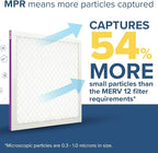 Filtrete 12x20x1 AC Furnace Air Filter, MERV 12, MPR 1500, CERTIFIED asthma & allergy friendly, 3 Month Pleated 1-Inch Electrostatic Air Cleaning Filter, 6-Pack (Actual Size 11.81x19.81x0.78 in)
