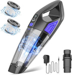 Handheld Vacuum Cordless Cleaner,Powerful Portable and Dust Buster Hand Vcauum Rechargeable with Large-Capacity Battery for CarPetOfficeHome (Mixed Colors) (Dark Blue)