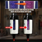 LE LEMATEC Air Dryer for Compressor with Replaceable Desiccant Element, Water Separator for Air Compressor Up to 150 PSI, Removes Moisture & Contaminants, Compatible with Pneumatic Tools ZN312-D-C1