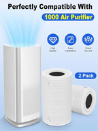 1000 Replacement Filters Compatible with Air Doctor 1000 Air Purifier, 2-Pack Integrated Filters with High-Efficiency Filter, Activated Carbon, and Pre-Filter - Compare to ADF1001 & ADF1002