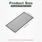 YOKIVE 6 Pcs Magnetic Floor Vent Covers, Floor Register Cover PVC Mesh Air Vent Screen Filters, Great for Home Floor, Wall, Ceiling, Catch Debris Hair Dust (Black, 15-Inch x 8-Inch)