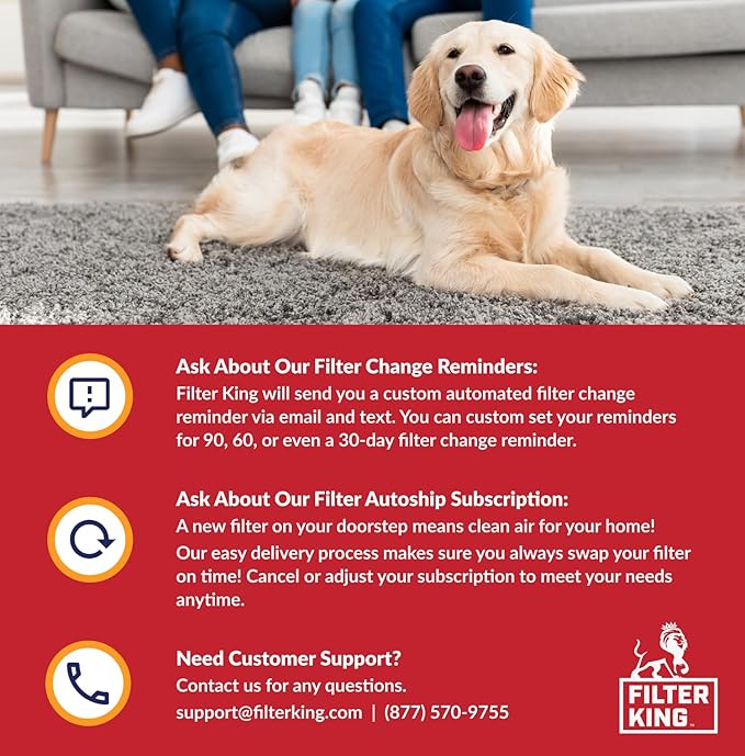 Filter King 12x12x1 Air Filter | 12-PACK | MERV 11 HVAC Pleated A/C Furnace Filters | MADE IN USA | Actual Size: 11.5 x 11.5 x .75"