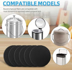 6 Pack Compost Filters for Countertop Bin, 6.7 Inch Charcoal Filters for Compost Bucket Bin, Home Kitchen Compost Bin Pail Filter Relpacement Refill Set