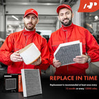 A-Premium 2-PC Cabin Air Filter w/Activated Carbon Compatible with Honda & Acura Model - Civic (01-05), CR-V (02-06), Element (03-11), CSX (06), EL (97-00 02-05), RSX (02-06)