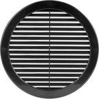 Vent Systems 8" Inch (Opening Dimensions) Black Soffit Vent Cover - Plastic Return Air Vent Cover - Round Ventilation Grille with Mesh Screen - HVAC Register Louver for Bathroom, Home, Kitchen