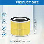 1/2 Pack RP-AP088-F1, Compatible For RENPHO, Air Purifier Replacement Filter RP-AP088W RP-AP088 RP-AP088B(1pcs)