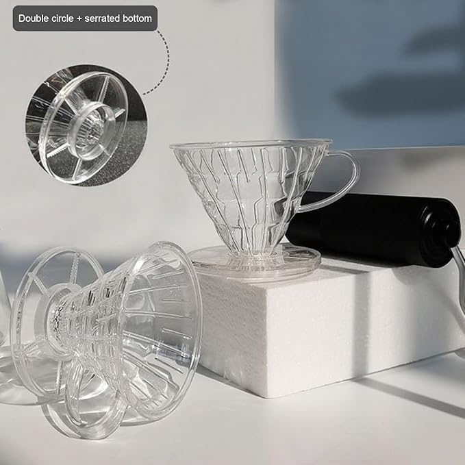 Cone Shape Coffee Filter Cup with Comfortable Grip Portable Dripper Household Hand Brewed Maker Coffee Filter