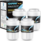 ICEPURE PLUS NSF53&42 Premium RWF0600AH Replacement for GE MFW, MWFP, 197D6321P006, WFC1201, MWFA, PC75009, HDX FMG-1, GSE25GSHECSS, 46-9996, GSH25JSDDSS, PSHS6PGZBESS Refrigerator Water Filter 4PACK