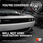 K&N Cold Air Intake System: Dry-Flow Air Filter, Increase Performance & Acceleration: Compatible with 2005-2023 CHRYSLER/DODGE, 300C, Challenger, Charger, Magnum, 71-1542