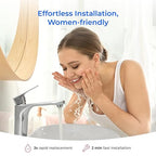 Waterdrop BFU2 Water Filter for Bathroom for Face Care, Reduces Chlorine, Scale in Water, Reduces Skin Redness and Irritation, 4-Stage Filtration, for Cold Water Supply Only