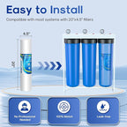 ICEPURE 1 Micron 20" x 4.5" Whole House Sediment Home Water Filter Replacement Cartridge, Compatible with SP-DD-5005-20BB, FPMB5-20, AP810-2, 155358-43, SDC-45-2005, 2PP20BB1M, P5-20, FP25B, 3 Pack