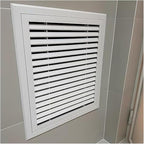 23.6x23.6 Return Air Filter Grille Vent Cover Removable, Louvered Access Panel for Drywall, Decorative Aluminum Air Vent Covers with Pre-Filter for Home Ceiling(400x400 mm/15.8x15.8 in)