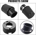 Air Filter Adapter Jet Kit for Predator 301cc 420cc 11hp 13hp 15hp GX340 GX390 389cc Stage 1 Mini Bike Parts Go Kart Golf Cart Lawnmower Water Pump Pressure Washer Generator OHV Engine (Black)