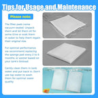 AQUANEAT 6-Pack Replacement Filter Sponge Pads, Aquarium Foam Insert Compatible with AquaClear 70, Fish Tank Filter Media