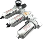 3/8" NPT MID FLOW Filter Regulator Coalescing Desiccant Dryer System For Compressed Air Lines, Poly Bowls, Great For Paint Spray And Plasma Cutter (AUTO DRAIN)