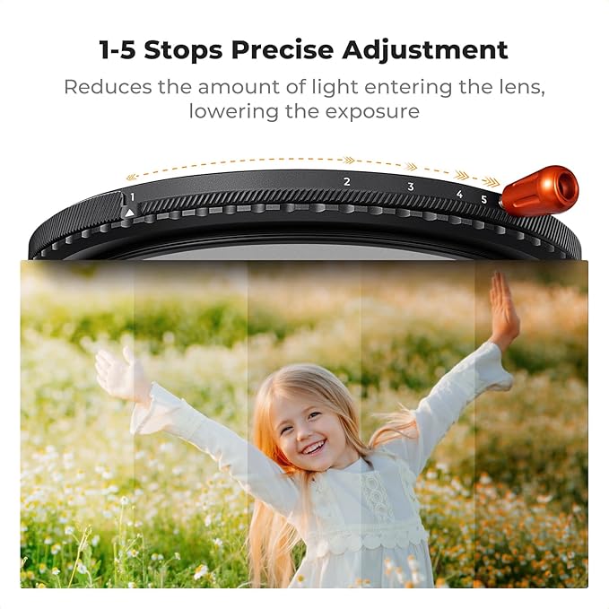 K&F CONCEPT 82mm Black Diffusion Mist Effect 1/4 & Variable ND2-32(1-5 Stops) & Circular Polarizing Filter CPL-in 1 HD Lens Filter with 28 Multi-Coated for Camera Lenses (Nano-X Series)