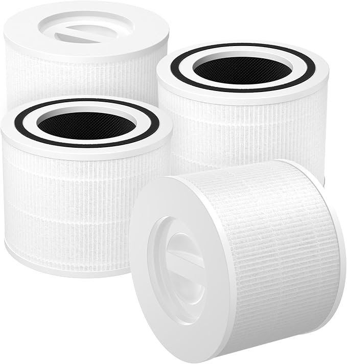 Core P350 Pet Care Replacement Filter for LEVOIT Core P350 Core 300 Air Purifier, 3-in-1 HEPA Filter Replacement, Part # Core P350-RF, 4 Pack