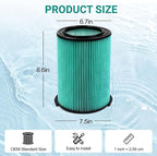 2 Pack Replacement VF6000 Filter for Ridgid Shop Vac Filters 5-20 Gallon, 5-Layer Wet/Dry Rigid Shop Vac Filters Compatible with WD5500 WD0671 WD6425 WD7000 WD1280 WD1851 WD1680