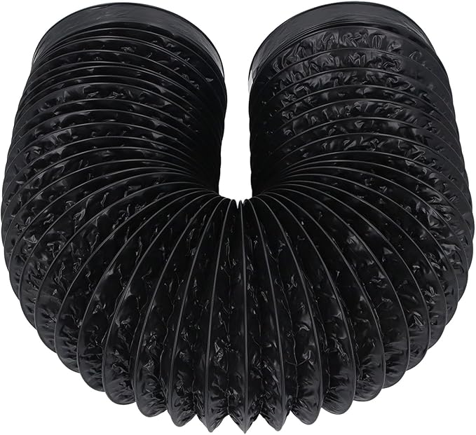 Generic 6.56ft PVC Aluminum Foil Dryer Vent Hose for Effective Airflow in Greenhouses, Grow Rooms, 7" Flexible Insulated Air Ducting