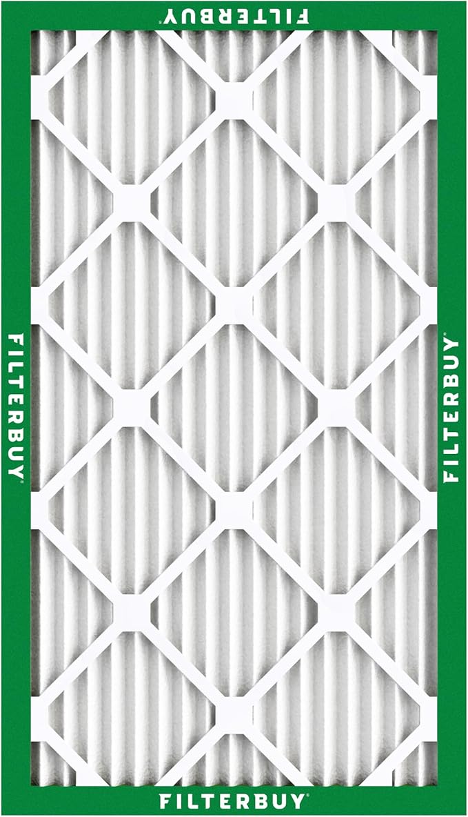 Filterbuy 11.5x19.5x1 Air Filter MERV 8 Essential Dust & Allergy Defense (12-Pack), Electrostatic Pleated HVAC AC Furnace Filters Replacement, Made in USA (Actual Size: 11.50 x 19.50 x 0.75)
