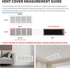 20x6 Air Register(Duct Opening Size),Air Return Vent Cover,Flat Vent Cover,Rejillas De Aire Acondicionado para Casa,Return Air Grilles,Outer Dimensions:21.75"Wx7.75"H(20"W x 6"H, Duct Opening)