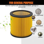 Replacement Filter for Vacmaster 5-20 Gallon/Hart Shop Vacuum 5-17 Gallon, Replaces Hart VCFS 3701 Filter/VCFF Filter, Fits most Shop-Vac/Craftsman Vacuum with 2x Wet Foam Filter