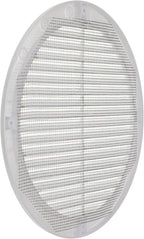 Vent Systems 8" Inch (Opening Dimensions) - Pack of 5 - White Soffit Vent Cover - Plastic Round Air Vent Grille - Built-in Mesh Screen - HVAC Register Louver for Bathroom, Home, Kitchen
