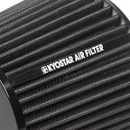 KYOSTAR Universal 3/3.5/4" (75/89/100mm) High-Flow Air Filter, Reusable Cone Cold Air Intake, High Performance, Clamp-On Car High Flow Air Kit, Flange Diameter: 3/3.5/4 Inch, Height: 6.2 Inch, Black