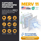 BNX TruFilter 20x30x1 Air Filter MERV 11 (4-Pack) - MADE IN USA - Allergen Defense Electrostatic Pleated Air Conditioner HVAC AC Furnace Filters for Allergies, Dust, Pet, Smoke, Allergy MPR 1200 FPR 7