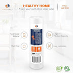 Aquaboon 1 Micron Whole House Sediment Filter 10 x 2.5 for RO & Well Water Filters Replacement Cartridges Compatible with AP110, WHKF-GD05, 50 Pack