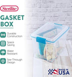 Sterilite 18-Pack Gasket Box, Weather-Resistant Storage Bins with Latching Lids, 20 Quart - Heavy-Duty Organizing Containers for Closet, Bathroom, and Office