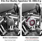 HDBUBALUS Motorcycle CNC Spike Air Cleaner Air Filter Intake System Filter (A-For Sportster XL models 04-22)